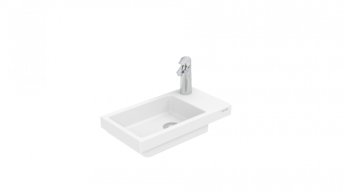 Раковина из сантехнического фарфора Creavit Elmas TP025-00CB00E-0000 50х30 накладная цвет белый 1 отверстие под смеситель