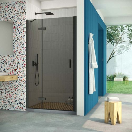 Душевая дверь Vegas-Glass AFP Retta AFP Retta 90 02М 07 L 90х200 стекло тонированное профиль черный