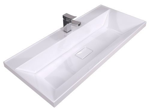 Раковина из искусственного мрамора Stella Polar Бриз SP-00001482 100х45 встраиваемая цвет белый