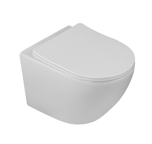 Унитаз подвесной MILLEAU MYL038SGW VORTEX MYL038SGW белый глянцевый с сиденьем микролифт безободковый смыв торнадо