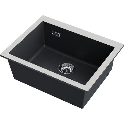 Кухонная мойка Omoikiri Omishima 60-U 4997513 60х20 цвет черный поверхность матовая