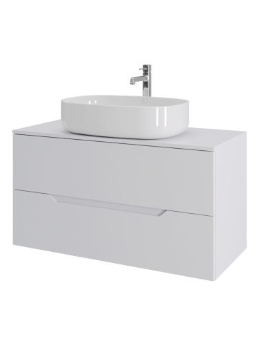 Тумба с раковиной Orange Line Li-100TuwMDF+B08-600W 101х46х69