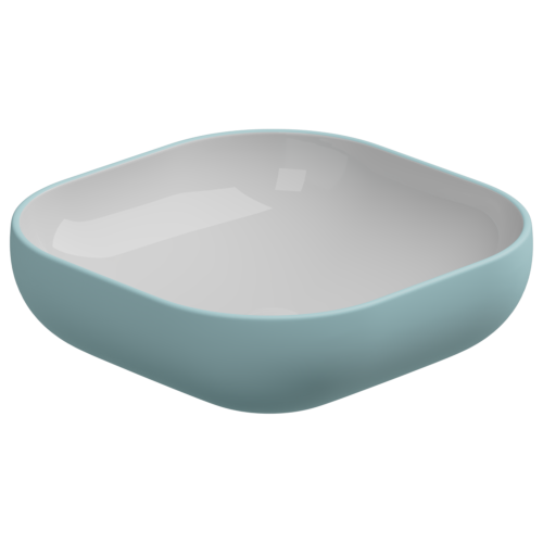 Раковина GSG Ceramic Design Easy 45см EALAVQU45BI000/037 накладная цвет белый/голубой