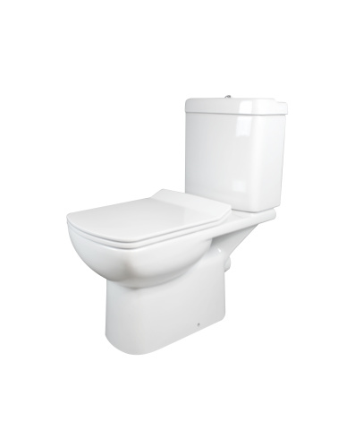 Унитаз напольный с бачком Creo Сeramique TOURS COMBO-TO1003 белый с сиденьем с микролифт душевой смыв