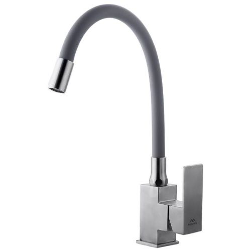 Смеситель для кухни Fashun A54302-12 на мойку серый/сатин