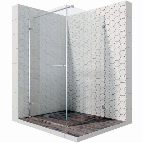 Душевой уголок Ambassador Abner 10011102L 100х100 стекло прозрачное профиль хром без поддона