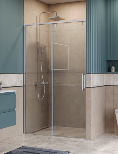Душевая дверь BelBagno SOFT CLOSE-1 SOFT_CLOSE-1-BF-1-130-C-Cr 130х200 стекло прозрачное профиль хром