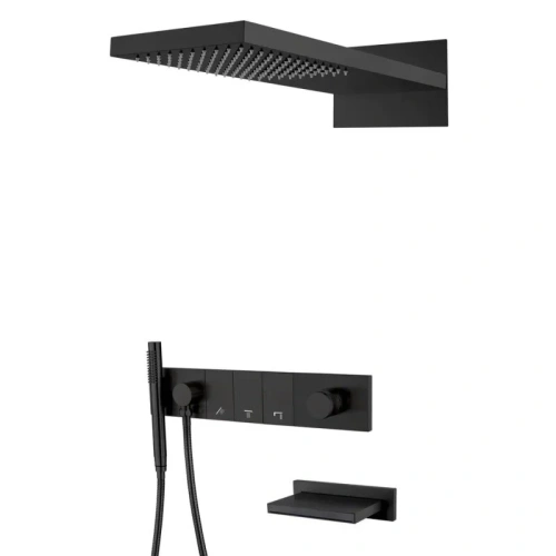 Душевая система Boheme Zodiac 132-2-B встраиваемая цвет черный