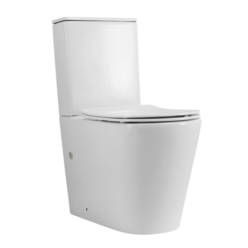 Унитаз напольный Art&Max Tito AM6088CPRVTSC белый с сиденьем микролифт смыв торнадо