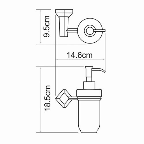 Дозатор для жидкого мыла WasserKRAFT 1199C - фото 4 Дозатор для жидкого мыла WasserKRAFT 1199C - фото 4