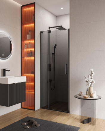 Душевая дверь Cezares SLIDER SLIDER-B-1-70/80-GRIGIO-NERO 70х195 стекло тонированное профиль черный