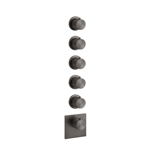 Смеситель для душа Gessi Gessi316 54510#707 встраиваемый в стену черный с термостатом (внешняя часть)