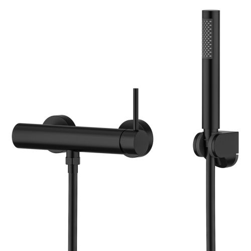 Смеситель для ванны и душа Knotlor ECLIPSE SS-22/BL настенный черный