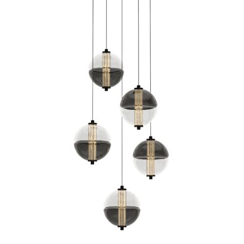 Светильник потолочный Delight Collection MD24022079-5A black/smoky