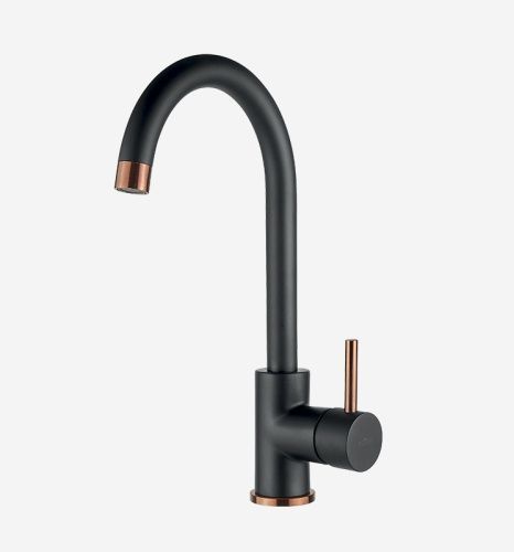 Смеситель для кухни Webert YN920302722 на мойку черный/бронза