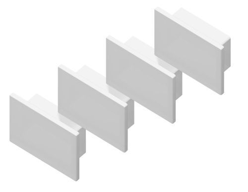 Заглушка (4 шт.) Ambrella Light Alum Profile (Алум Профиле) GP8350