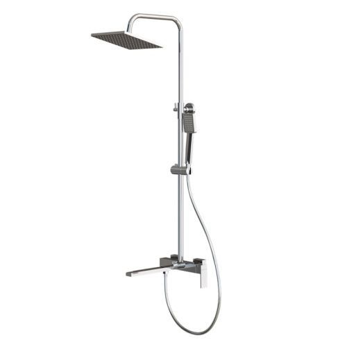 Душевая стойка Knotlor KN-23 настенная цвет хром