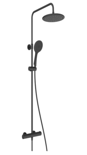 Душевая стойка Splendy Relax R RR208XTR26R3BM настенная цвет черный матовый