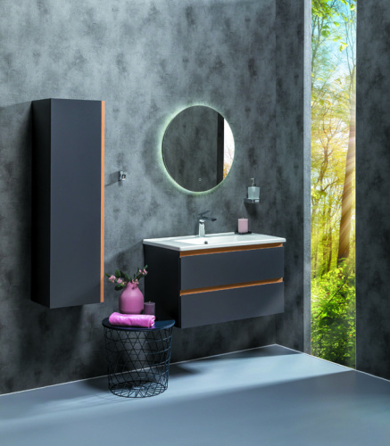 Тумба под раковину Armadi Art Capolda 849-085-A 82х45х48 подвесная цвет графит