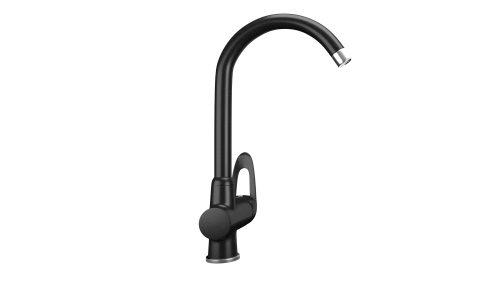 Смеситель для кухни Ulgran Classic U-006-344 на раковину черный без термостата