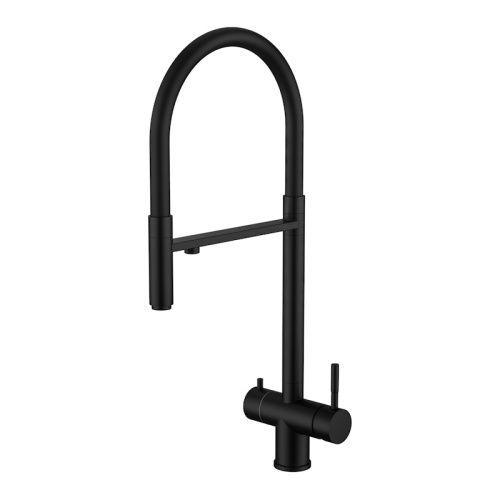 Смеситель для кухни Knotlor Infinity SS-16/BL на мойку черный