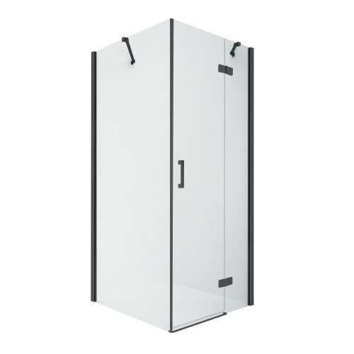 Душевой уголок New Trendy NEW RENOMA Black D-0204A/D-0111B 90х90 стекло прозрачное профиль черный без поддона