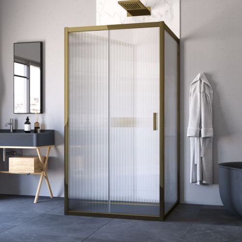 Душевой уголок Vegas-Glass ZP-U TUR+NOVO ZP-U TUR NOVO 120*90 05 Moru 120х90 стекло рифленое профиль бронза без поддона