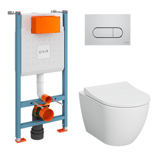 Комплект унитаз с инсталляцией Vitra Mia Round 9873B003-7201