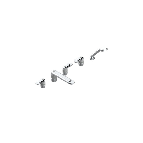 Смеситель THG Corvair a manettes Fior di Bosco U8L-A02-1132SG на борт ванны хром