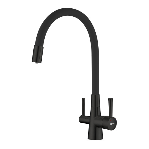 Смеситель для кухни LeMark Comfort LM3075BL на мойку черный без термостата