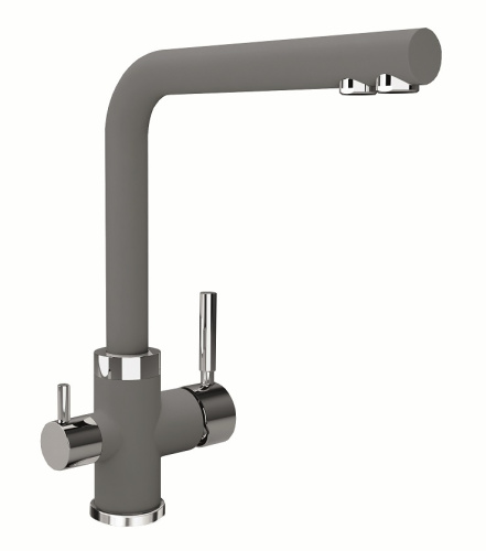 Смеситель для кухни Florentina Арес 333.19H.2123.307 на раковину серый шелк