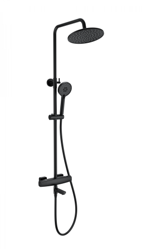 Душевая стойка Wonzon & Woghand Neo WW-B3035-A-MB настенная цвет черный