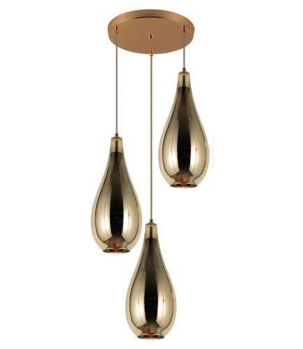 Люстра каскадная Lumina Deco Lauris (Лаурис) LDP 6843-3 GD