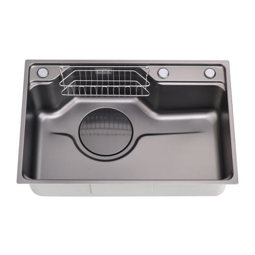 Кухонная мойка Fmark FSC7846Q 78х46 цвет графит поверхность матовая