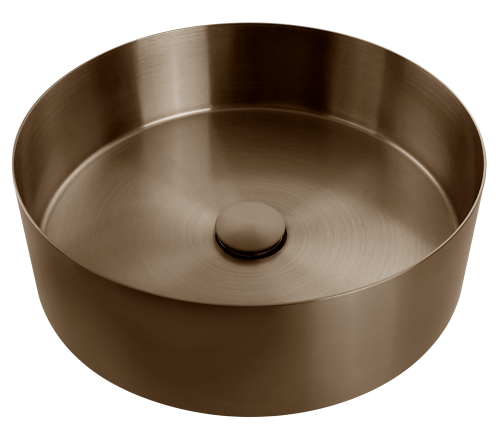 Раковина из нержавеющей стали AltroBagno Luna AltroBagnoLuna001004BrAn 40х40 накладная цвет бронза состаренная