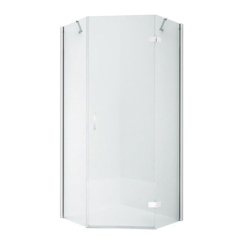 Душевой уголок New Trendy NEW AZZURA Chrome K-0338 90х90 стекло прозрачное профиль хром без поддона