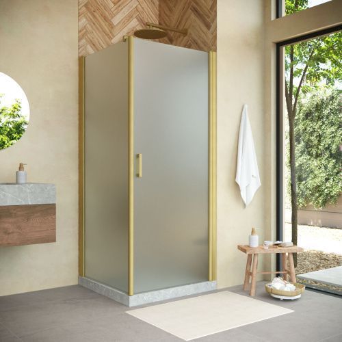 Душевой уголок Vegas-Glass EP-Fis NOVO EP-FIS NOVO h2000 90*80 03 10 R 90х80 стекло матовое профиль золото без поддона