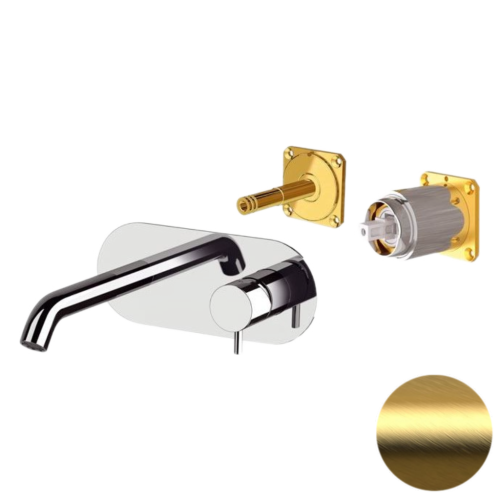 Смеситель для раковины Daniel Tokyo TK632KBDP встраиваемый в стену брашированное золото