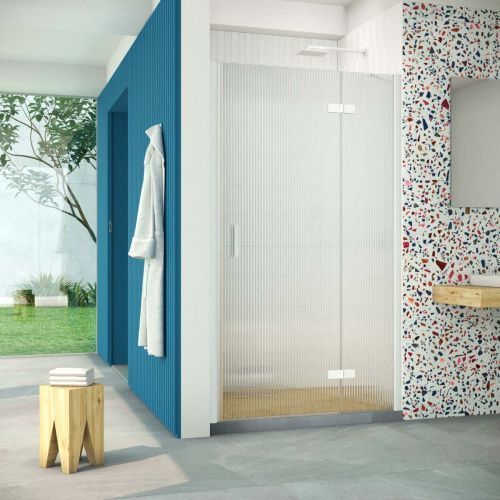 Душевая дверь Vegas-Glass AFP Retta AFP Retta 120 01 Moru R 120х200 стекло рифленое профиль белый