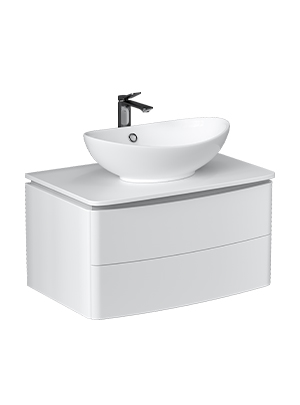 Тумба под раковину Velvex LUNA tp.LUN.80.2Y 80х52х44 подвесная цвет белый