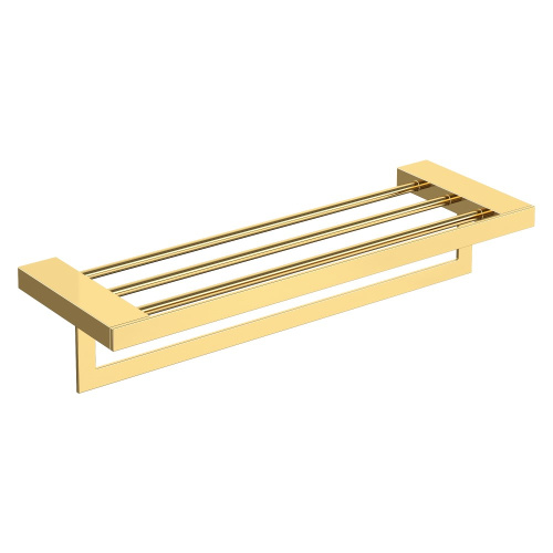 Полка с полотенцедержателем Boheme Qubic 10737-G