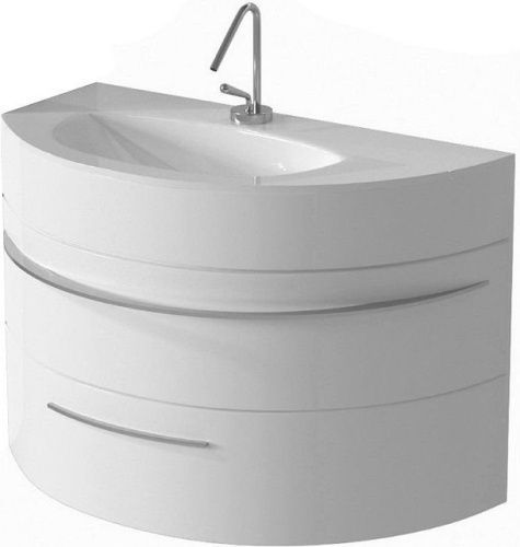 Тумба с раковиной De Aqua Эскалада 00186739 100х52х64 подвесная цвет белый