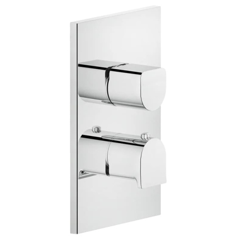 Смеситель для душа Gessi Rilievo 59132#031 встраиваемый в стену хром с термостатом (внешняя часть)