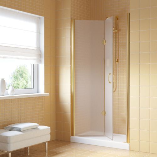 Душевая дверь Vegas-Glass GPS LUX GPS LUX 85 09 10 L 85х200 стекло матовое профиль золото