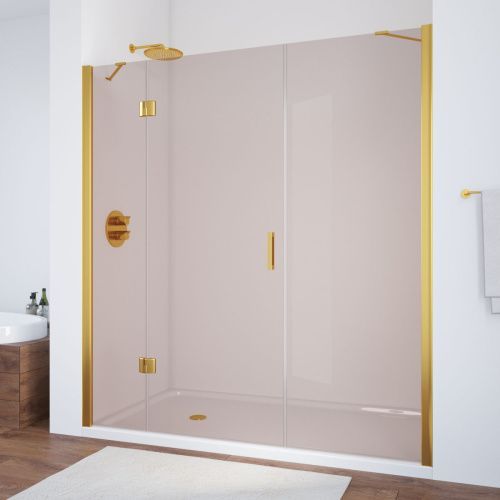 Душевая дверь Vegas-Glass AFP-F TUR+NOVO AFP-F TUR NOVO h1890 140 09 05 L 140х190 стекло тонированное профиль золото