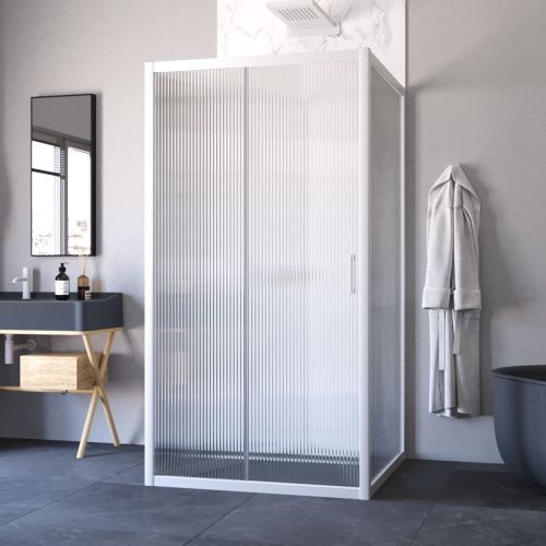 Душевой уголок Vegas-Glass ZP-U TUR+NOVO ZP-U NOVO h2000 120*90 01 Moru 120х90 стекло рифленое профиль белый без поддона