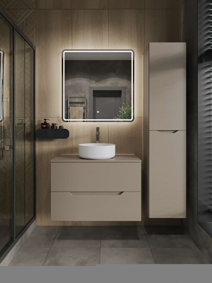 Тумба с раковиной Orange Line Li-80TuLMDF+B09-360W 80х50 цвет бежевый - фото 5