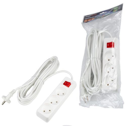 Удлинитель бытовой Uniel ULTRA (УЛТРА) S-CU3-7B WHITE