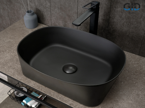 Раковина Gid Creativo 53 см N9028bg (53380) накладная цвет черный