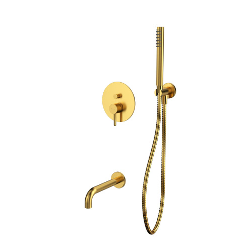 Смеситель Whitecross Y brushed gold YSET06GLB встраиваемый золото брашированное без термостата